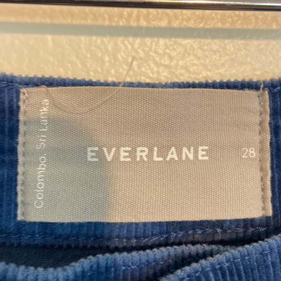 EVERLANE High Rise Baby Corduroy Blue Pants - Picture 6 of 10